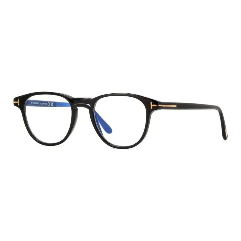 Tom Ford FT5899-B 001 Shiny Black/clear Blue Light Block 48mm Eyeglasses