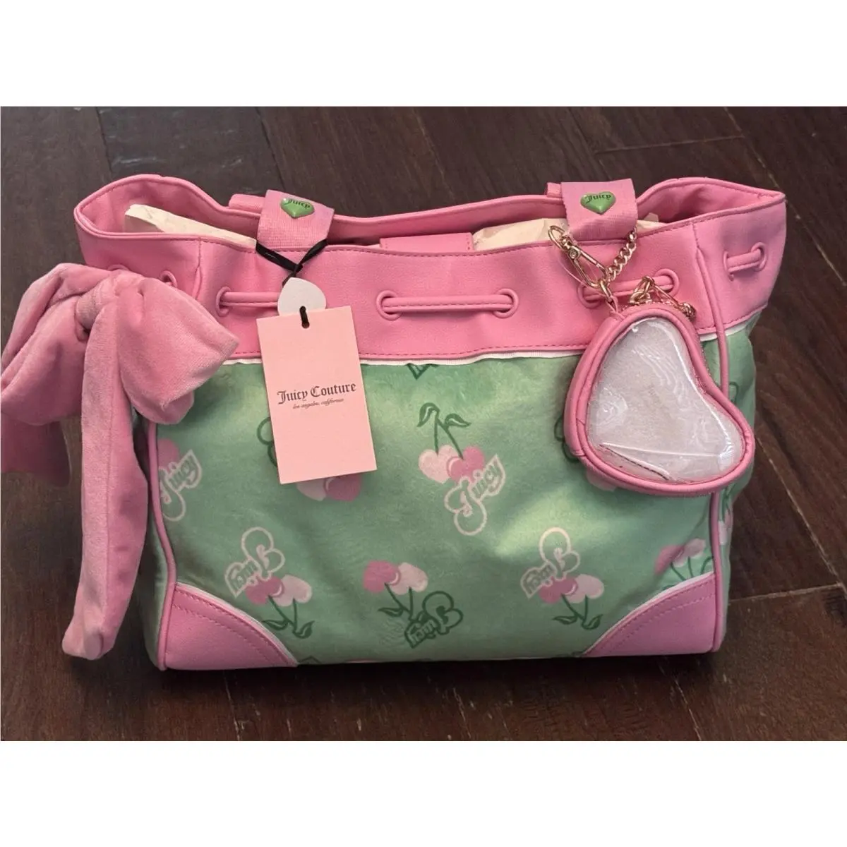 Juicy Couture Exclusive Retro Juicy Cherry Tote Green Daydreamer Bag