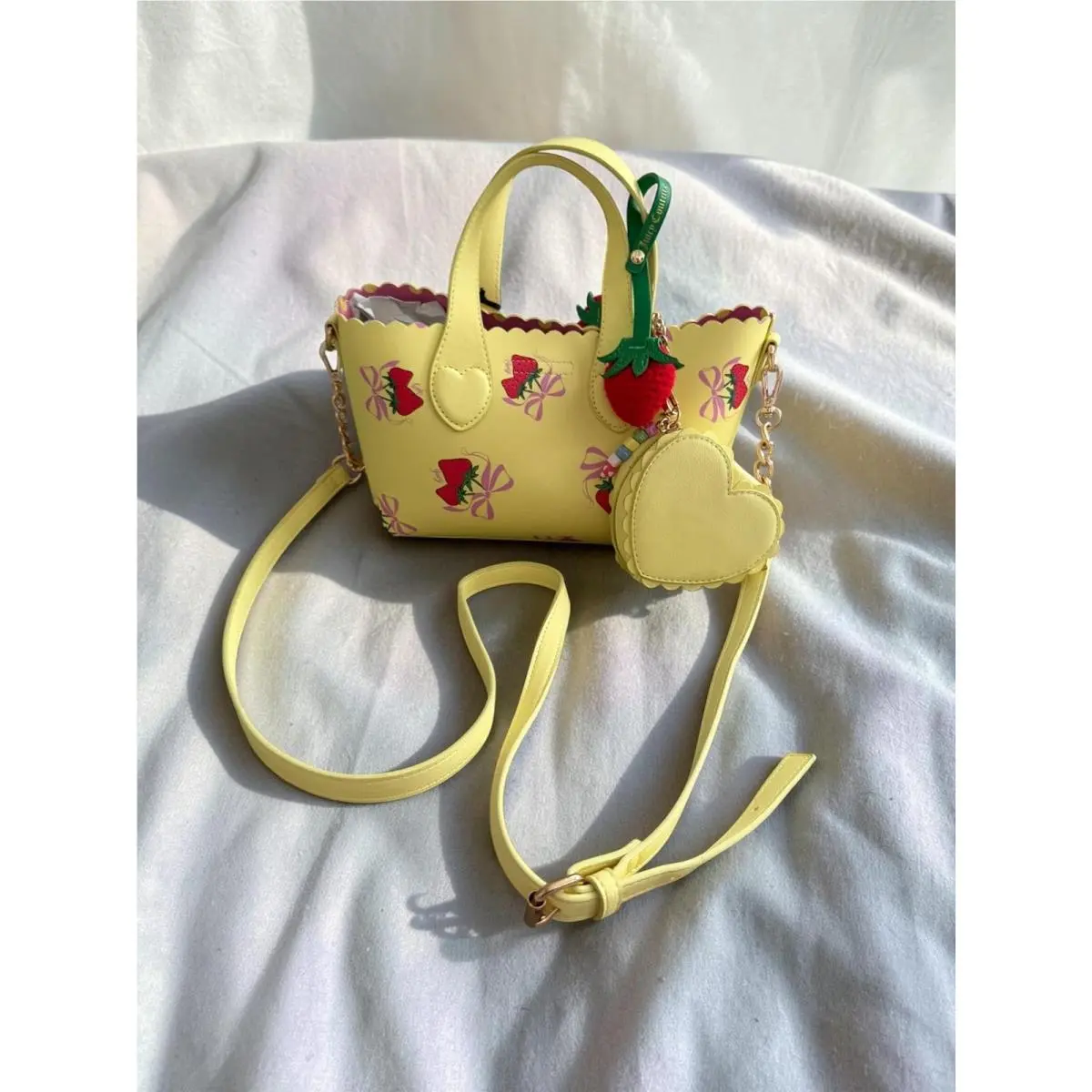 Yellow Mini Strawberry Crossbody Bag by Juicy Couture