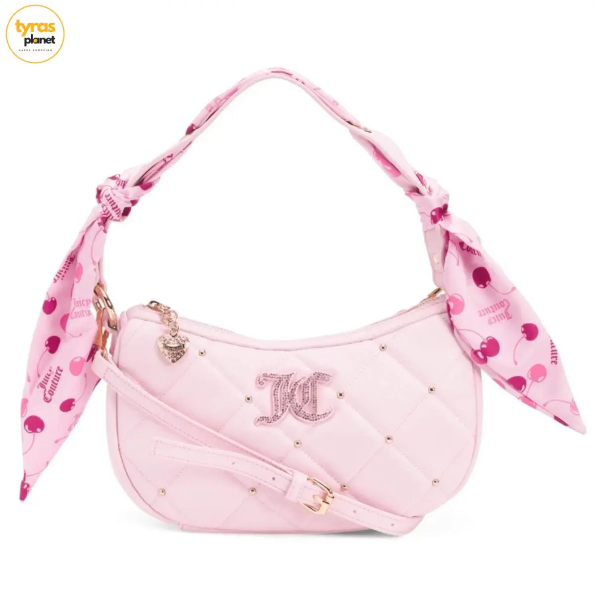Juicy Couture Holding The Line Coho Pink Cherry Shoulder Handbag Summer