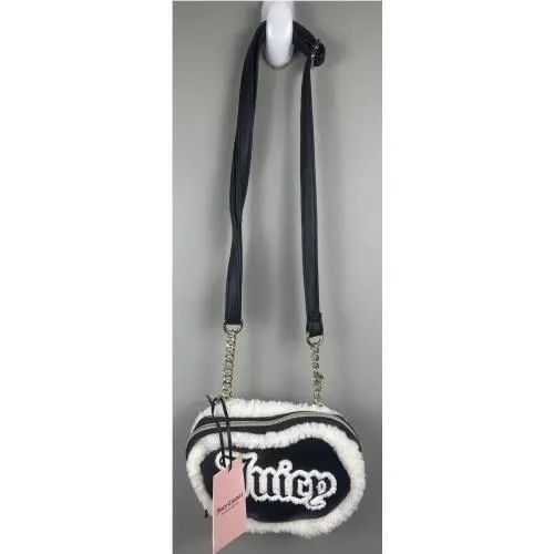 Juicy Couture Shear Genius Black Heart Crossbody Purse Bag
