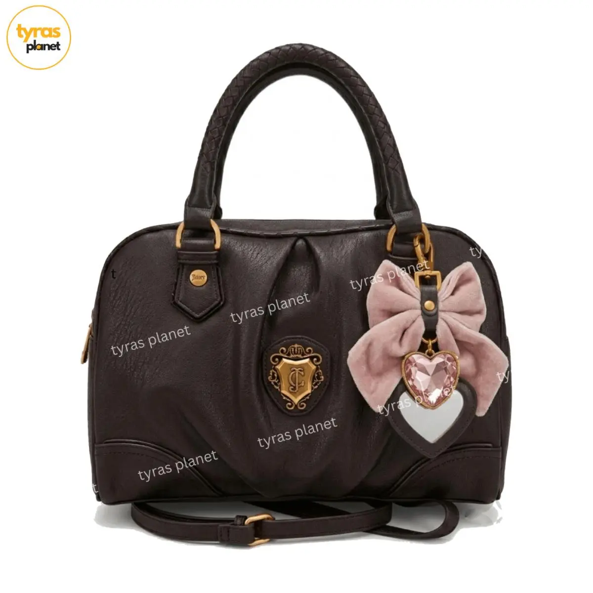 Women`s Juicy Couture Romance Satchel Chocolate Bag