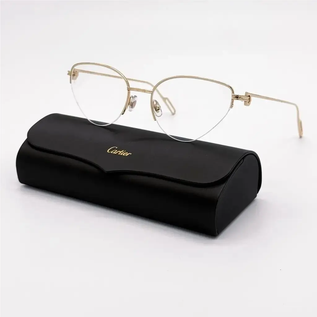 Cartier CT0157O 002 Gold Eyeglasses Frame 54-20