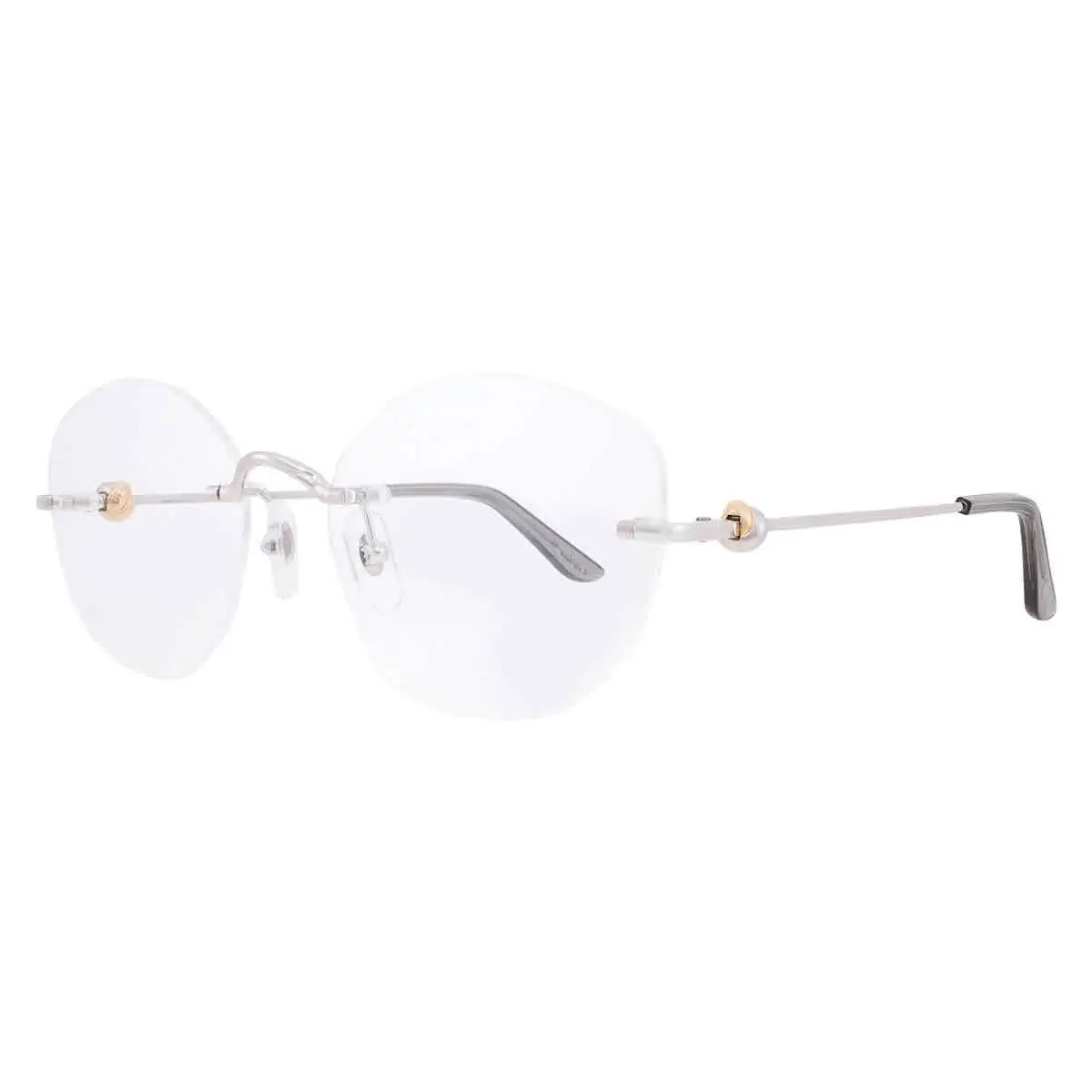 Cartier Trinity Demo Oval Ladies Eyeglasses CT0376O 002 56 CT0376O 002 56