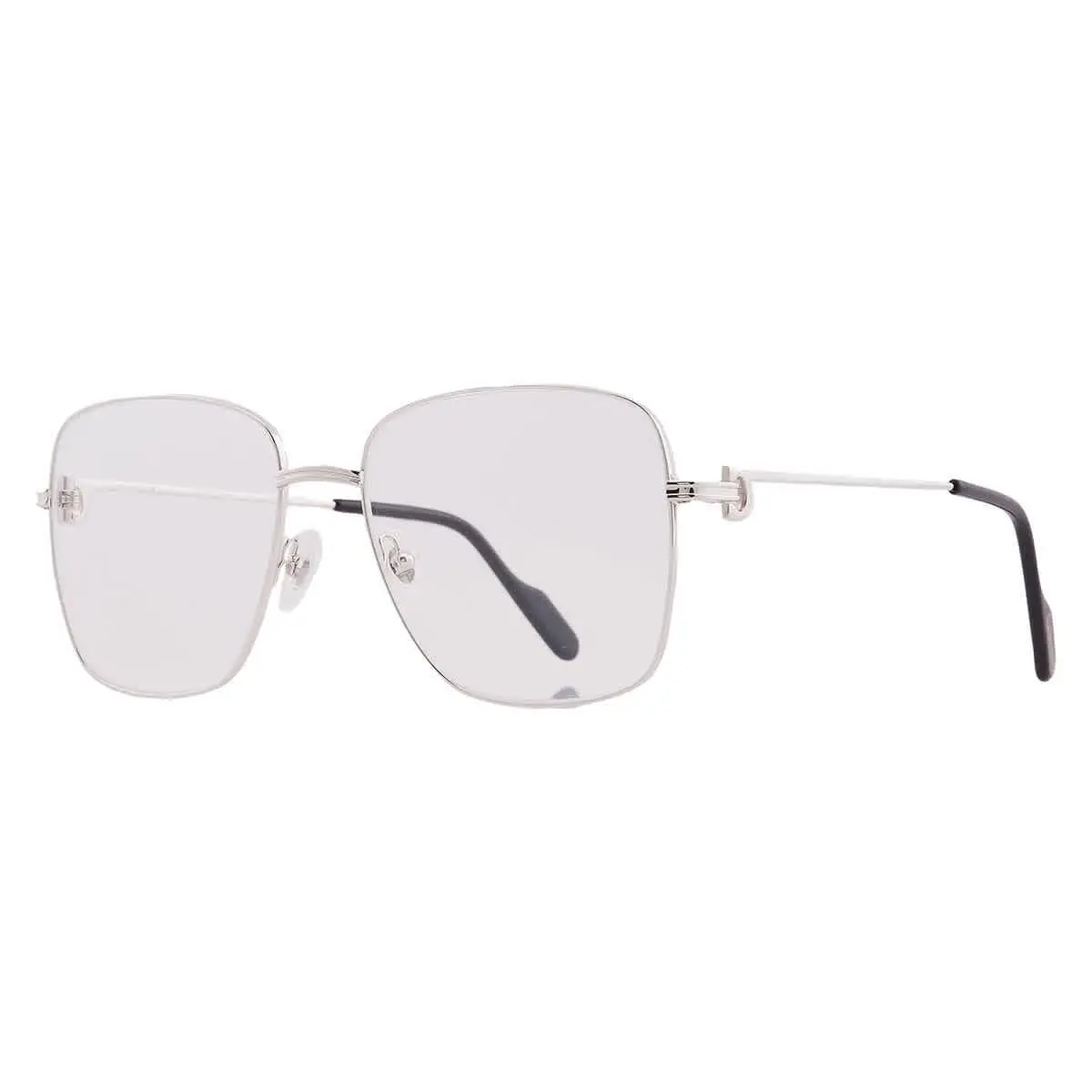 Cartier C de Cartiersilver Demo Square Ladies Eyeglasses CT0253O 001 56