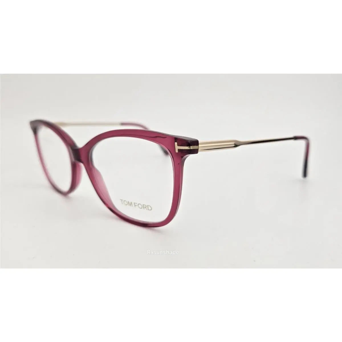 Tom Ford Eyeglasses TF 5510 Color 081 Fuchsia Gold Square Size 52 Women`s