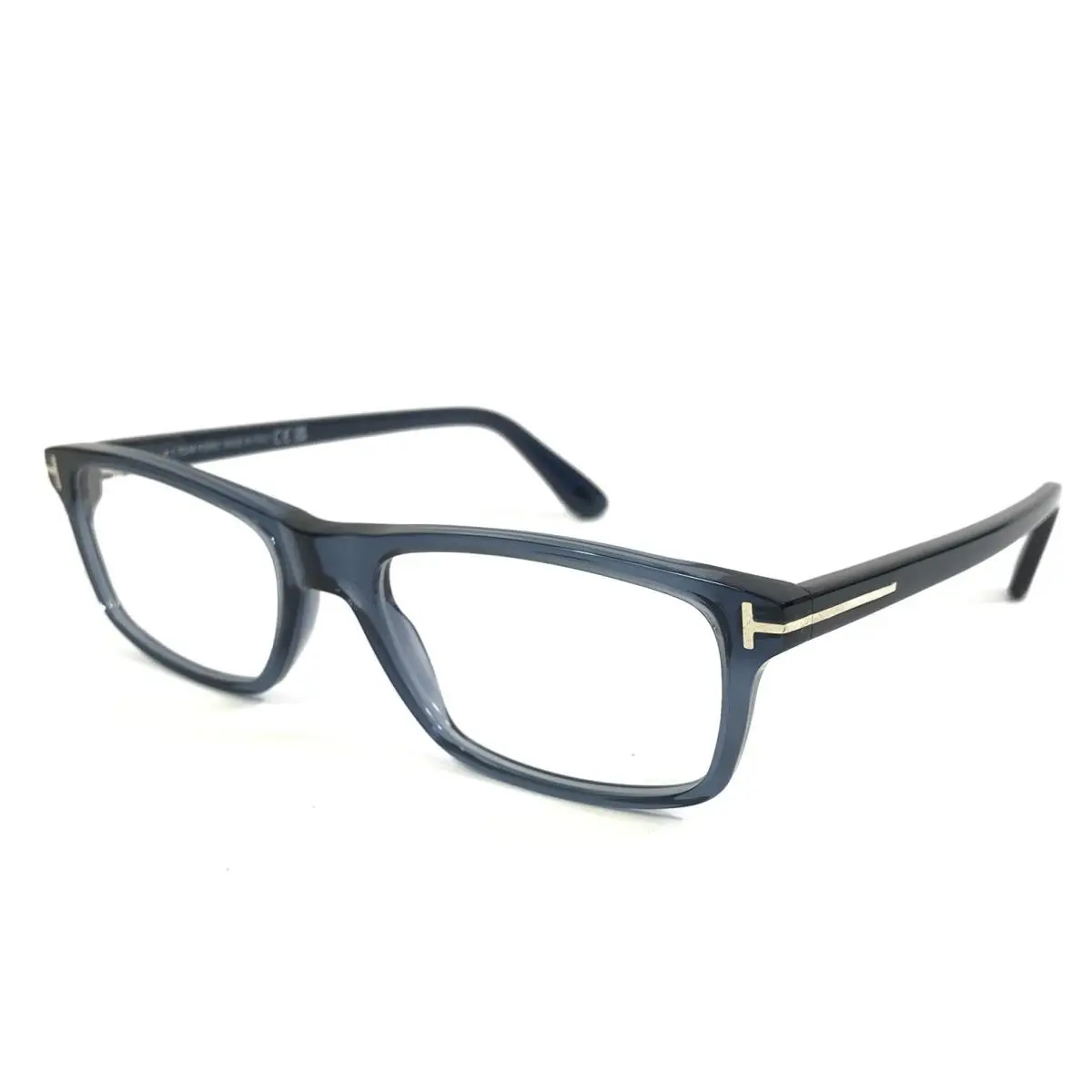 Tom Ford Eyeglasses Frames TF6119-B 090 Shiny Blue Rectangle Full Rim 53-18-145