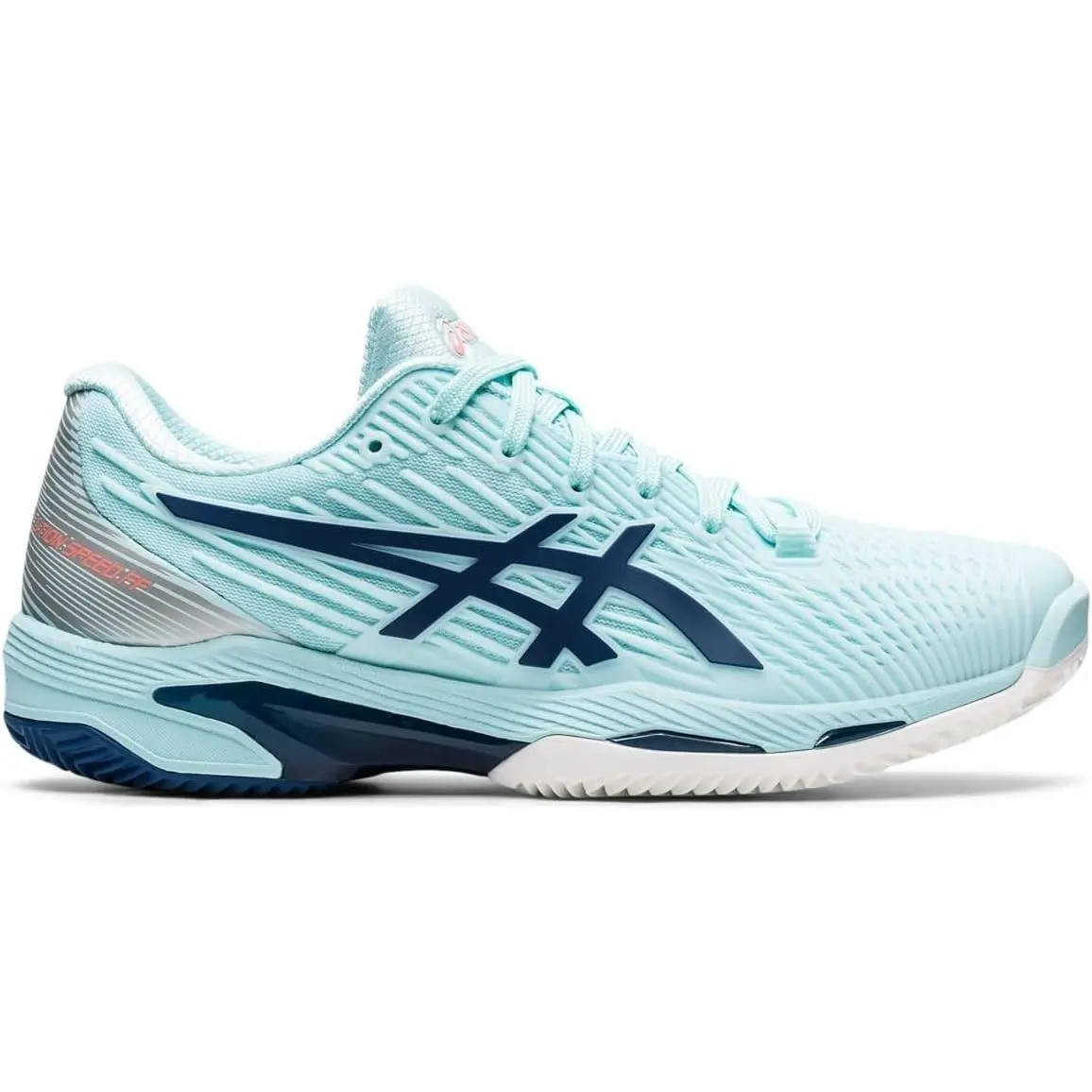 Asics Womens Solution Speed FF2 Clay Tennis Shoes Athletic Casual Sneakers Blue