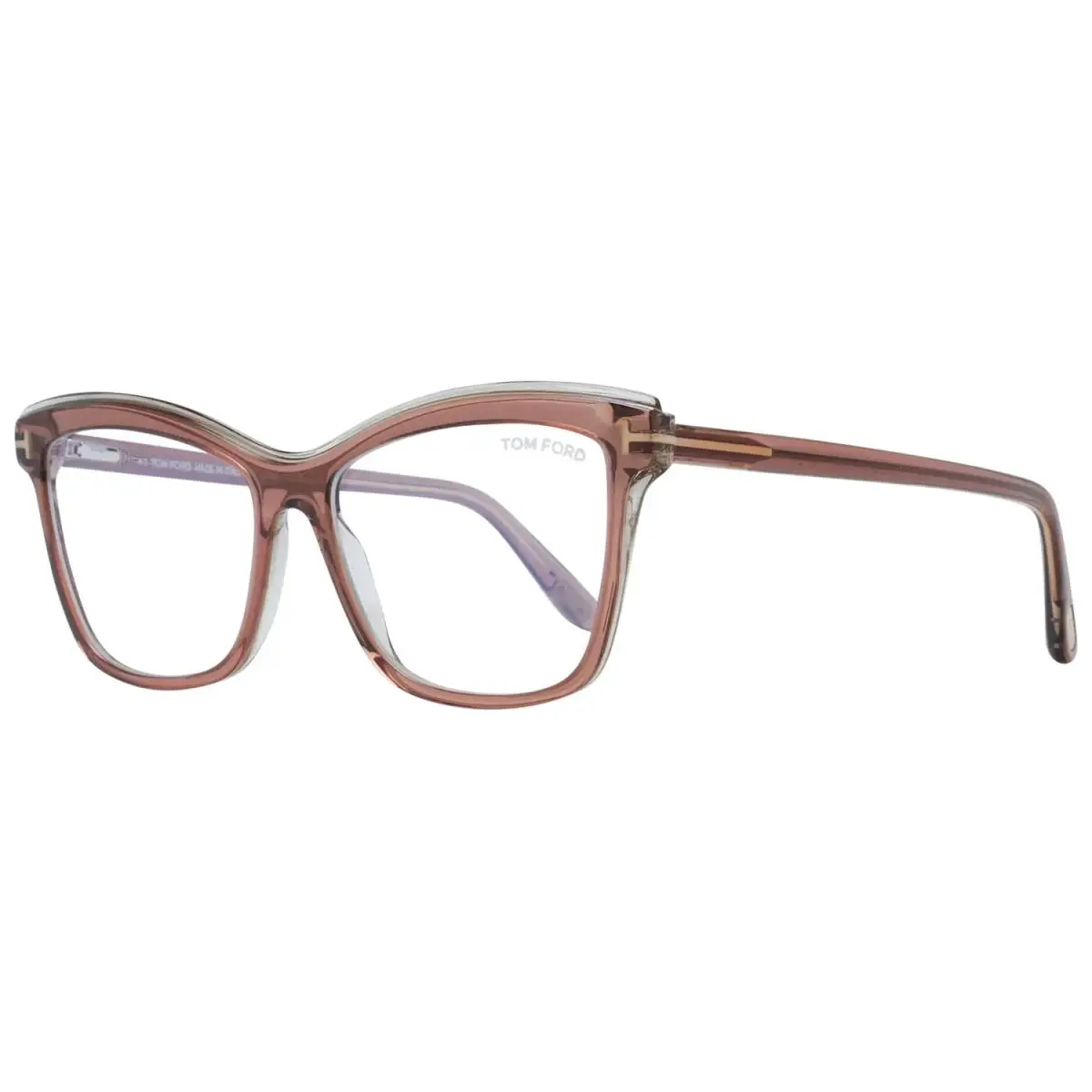 Tom Ford FT TF6219-B 045 Cat Eye Crystal Brown 54 mm Eyeglasses