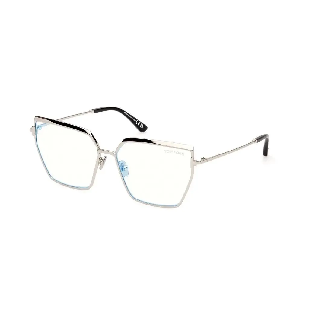 Tom Ford TF5946-B 016 Butterfly Shiny Palladium 57 mm Women`s Eyeglasses Frame