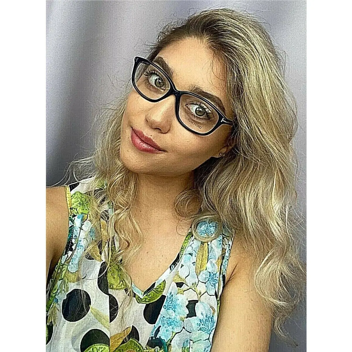 Tom Ford TF53165 092 54mm Dark Blue Women`s Eyeglasses Frame Italy