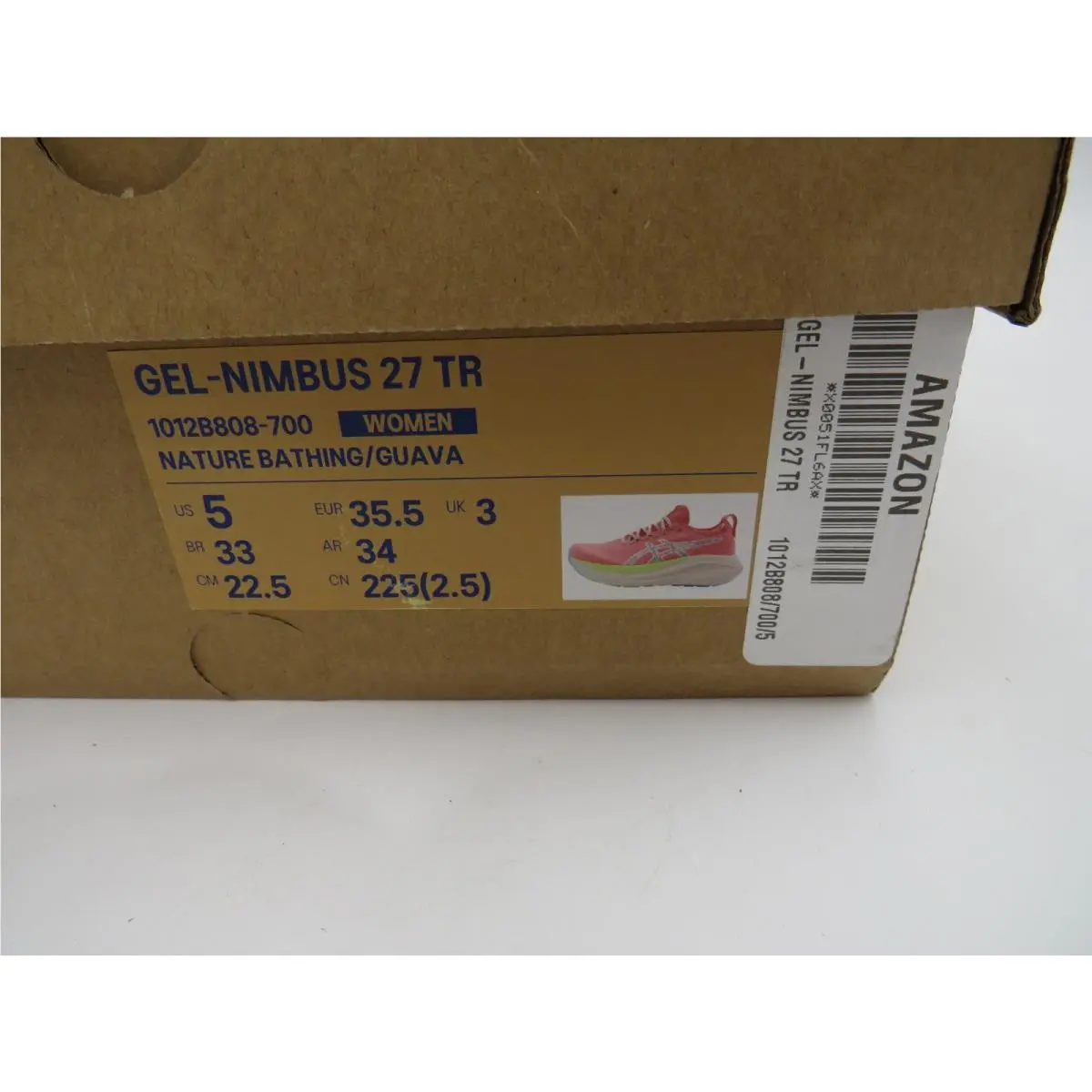 Asics shoes - gel nimbus 27 - gel nimbus - 1012B808 700 - Guava 6