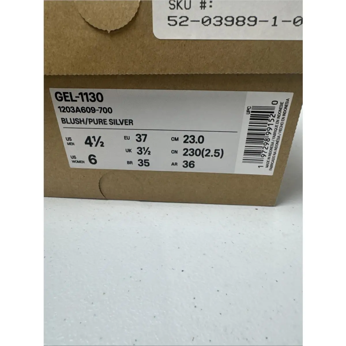 Asics shoes - ASICS GEL-1130 - 1203A609-700 - Blush/Pure Silver (UPC: 0197298991520) 12