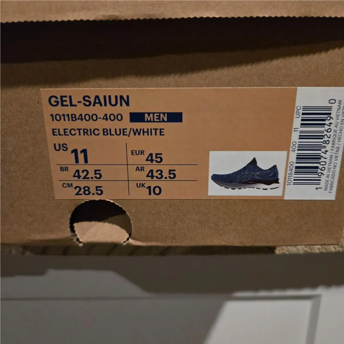 Asics shoes - asics gel saiun - gel saiun - 1011B400-400 - electric blue 0