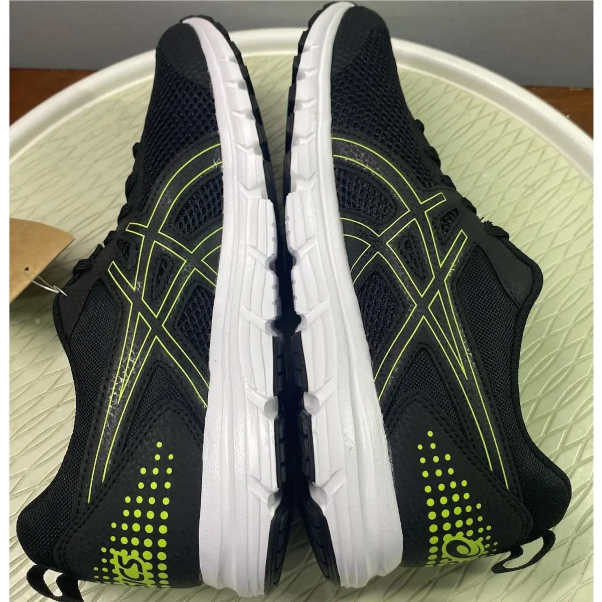 Asics shoes - ASICS GEL-33 RUN - RUN - 1011B438-003 - Black, Hazard Green 8