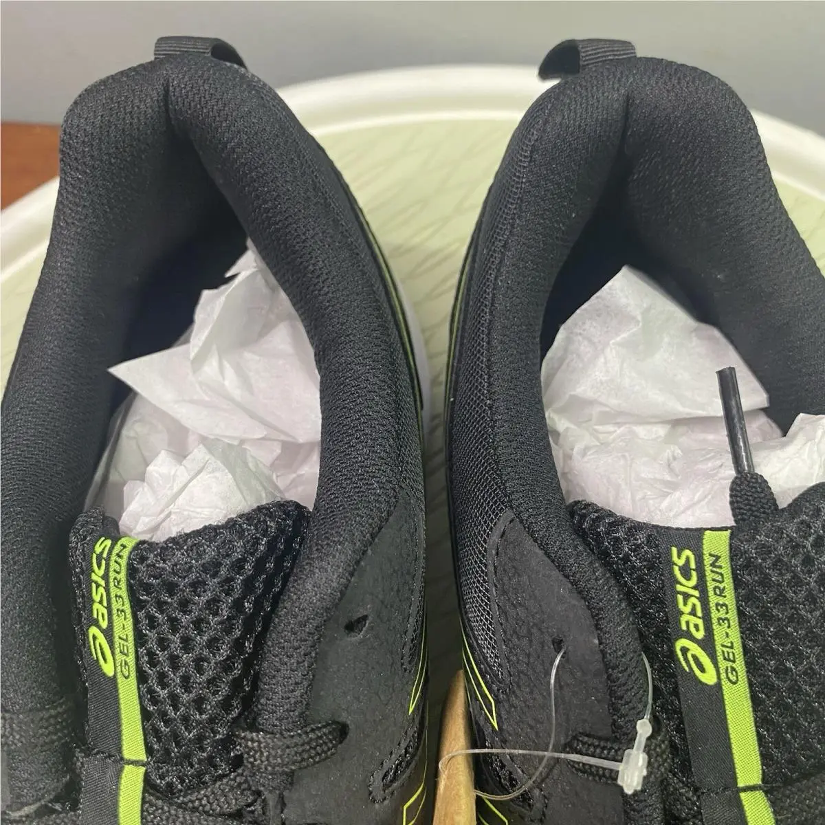 Asics shoes - ASICS GEL-33 RUN - RUN - 1011B438-003 - Black, Hazard Green 6