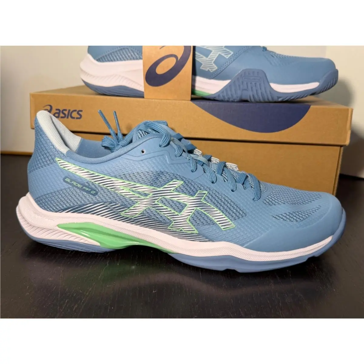 Asics Blade FF 2 Volleyball Shoes Sneakers Saba Blue/white Mens 11.5