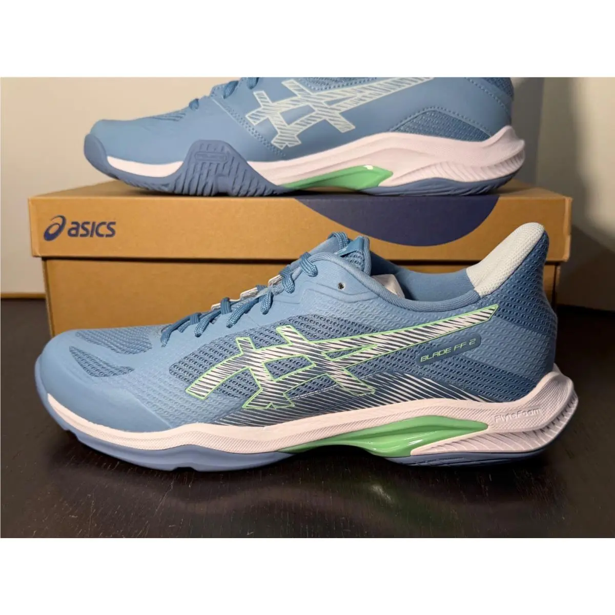 Asics shoes - Blue, Green, White 5