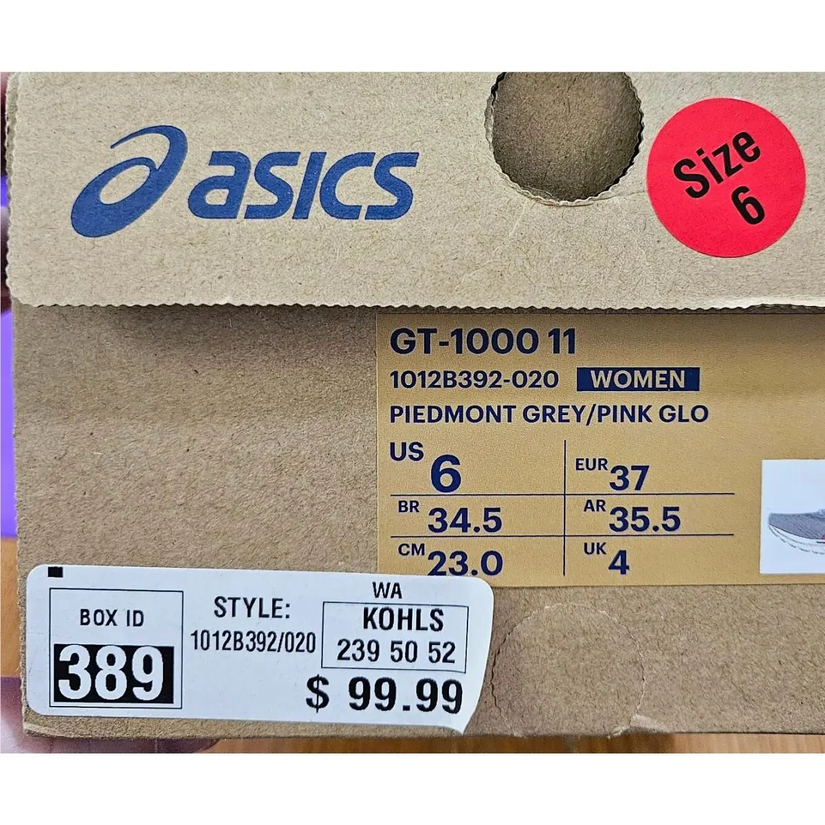 Asics shoes - ASICS GT-1000 11 - 1012B392-020 - Grey Pink (UPC: 196074214976) 10