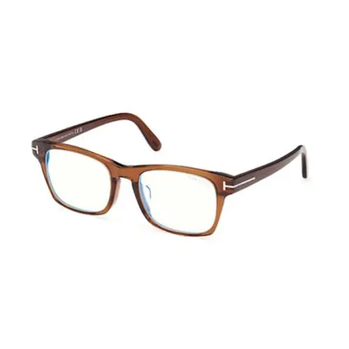 Tom Ford FT6150 D B 048 Shiny Dark Brown Square 55mm Men`s Eyeglasses