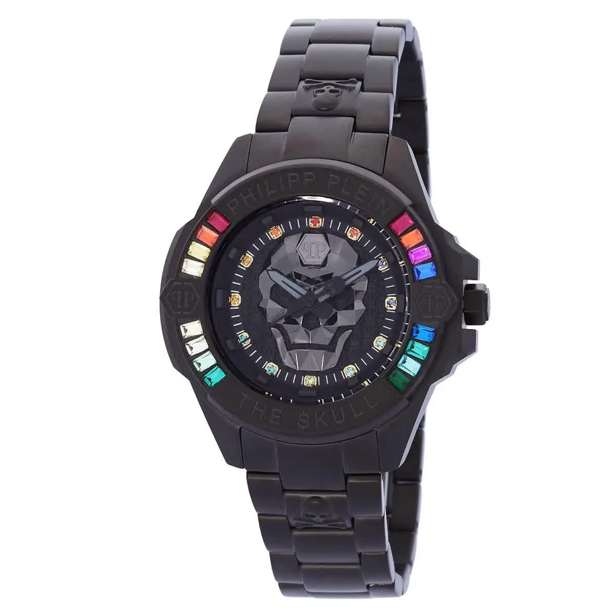 Philipp Plein PWNAA0522 The Skull Black Dial 41 mm Unisex Watch - Black, Dial: Black, Band: Black