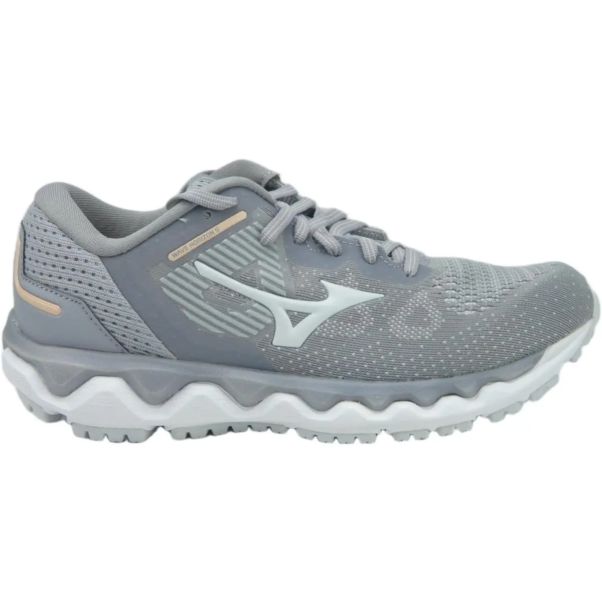 Mizuno Women`s Horizon 5 Running Shoe Silver Filgre-barly Blue US 7