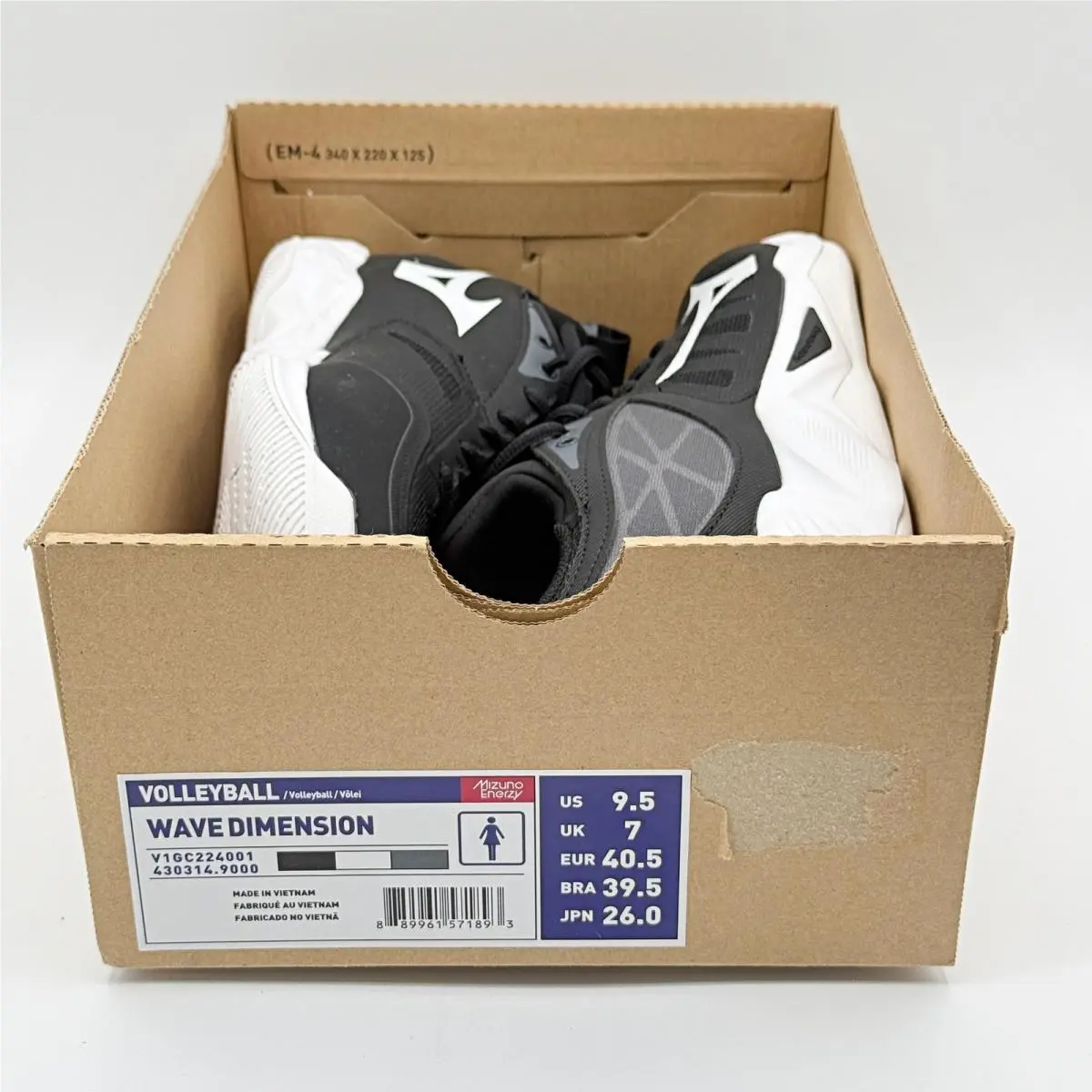Mizuno shoes - Wave Dimension - Wave Dimension - V1GC224001 - Black (UPC: 889961571893) 0