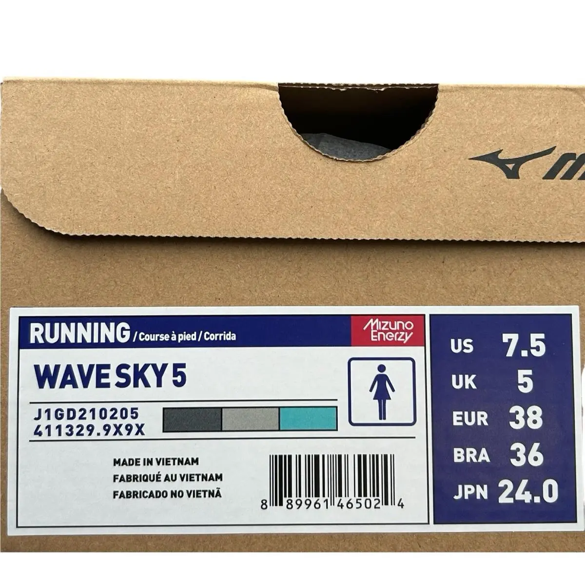 Mizuno shoes - Mizuno Wave Sky - Wave Sky - Enerzy - Gray/White/Blue (UPC: 889961465024) 9