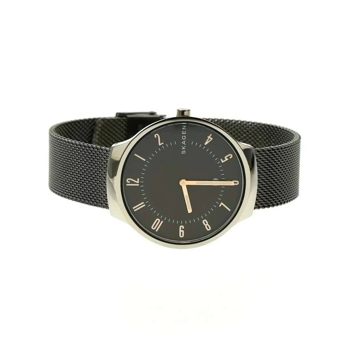 Skagen Men`s Silver Grenen Mesh Strap Watch F1327 - Band: Silver