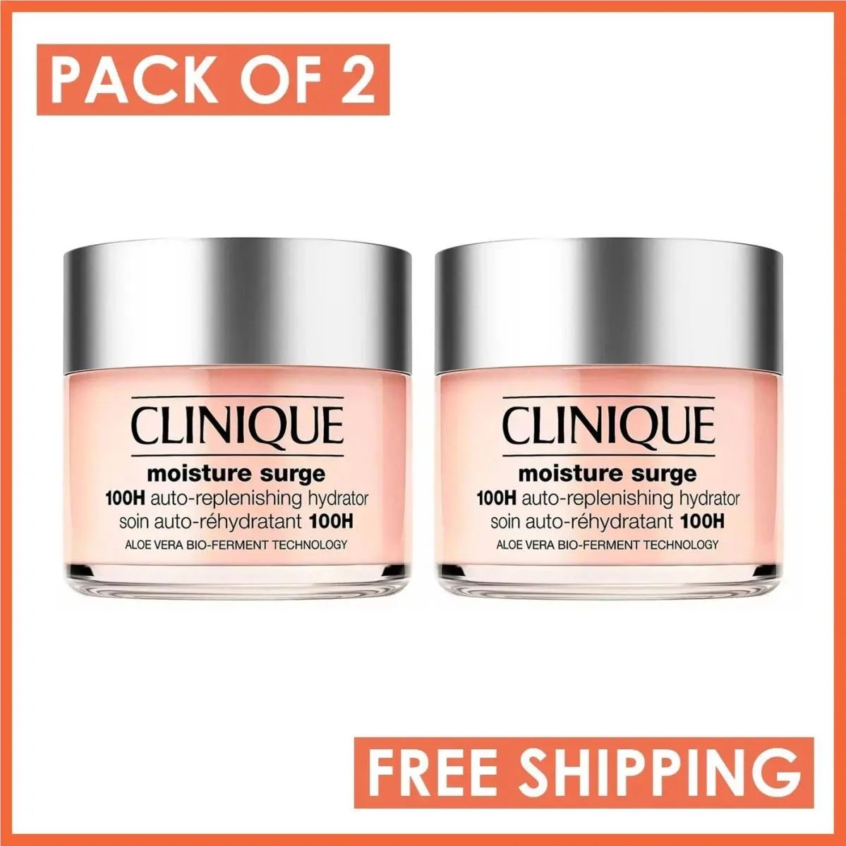Moisture Surge 100H Auto-replenishing Hydrator 125ml/4.2oz – Pack of 2 by Clinique
