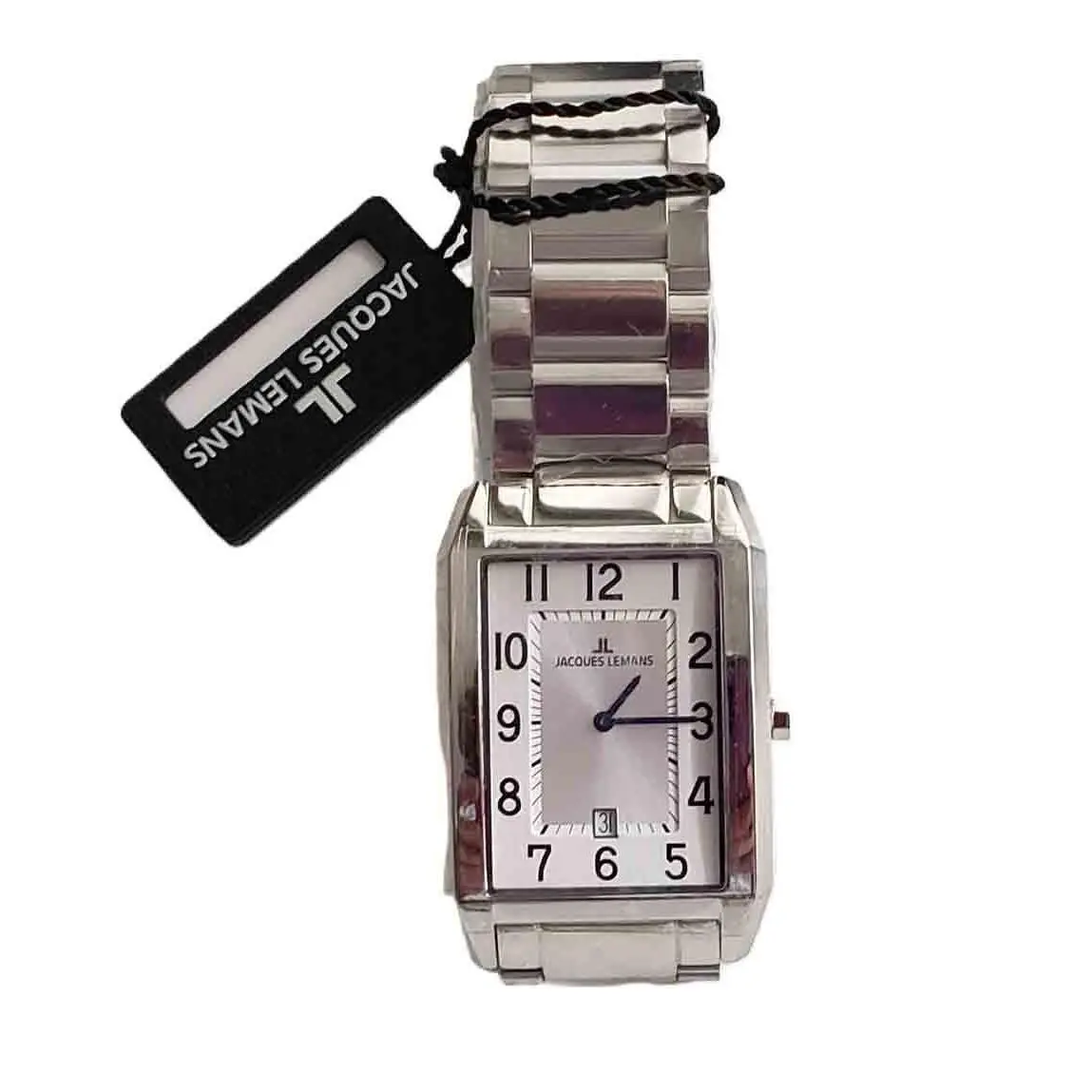 Jacques Lemans Torino Silver Colored Tank Watch 1-2160.1G 034mm Men`s
