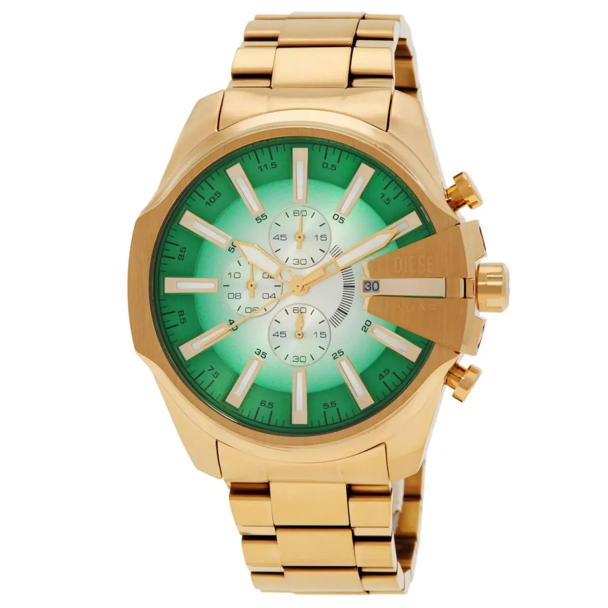 Mega Chief Chronograph Quartz Green Dial Men`s Watch DZ4684 by Diesel