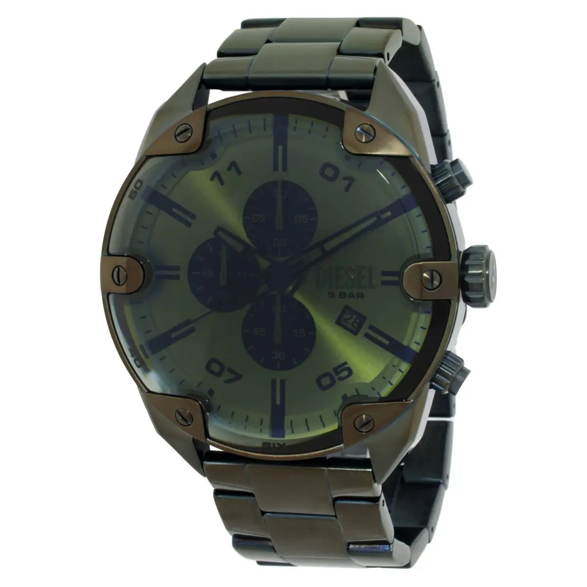 Spiked Chronograph Quartz Green Dial Men`s Watch DZ4670 by Diesel