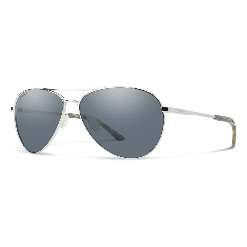 Smith Langley 2 Sunglasses Silver | ChromaPop Polarized Slate by Smith Optics