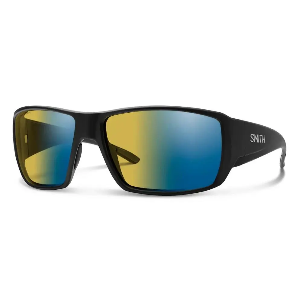 Smith Guide`s Choice Sunglasses Matte Black | ChromaPop Glass Polarchromic Yellow by Smith Optics