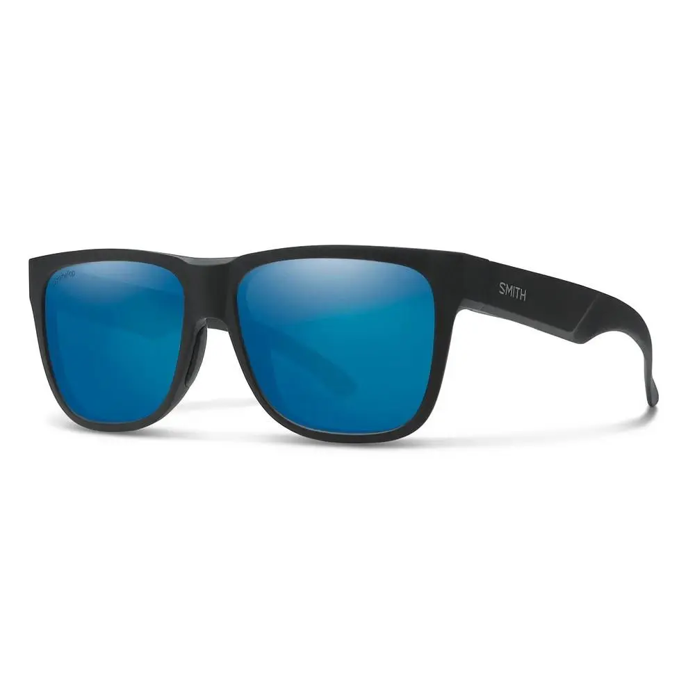 Smith Lowdown 2 Sunglasses - Frame: Matte Black | ChromaPop Polarized Blue Mirror