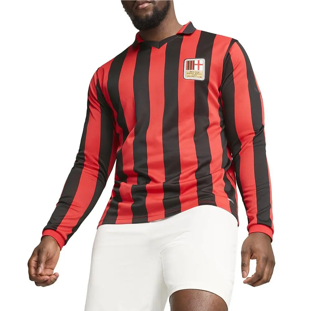 Puma clothing - PUMA Ac Milan 125Th Anniversary Authentic Replica Long Sleeve Jer - 77505204 - Black 1