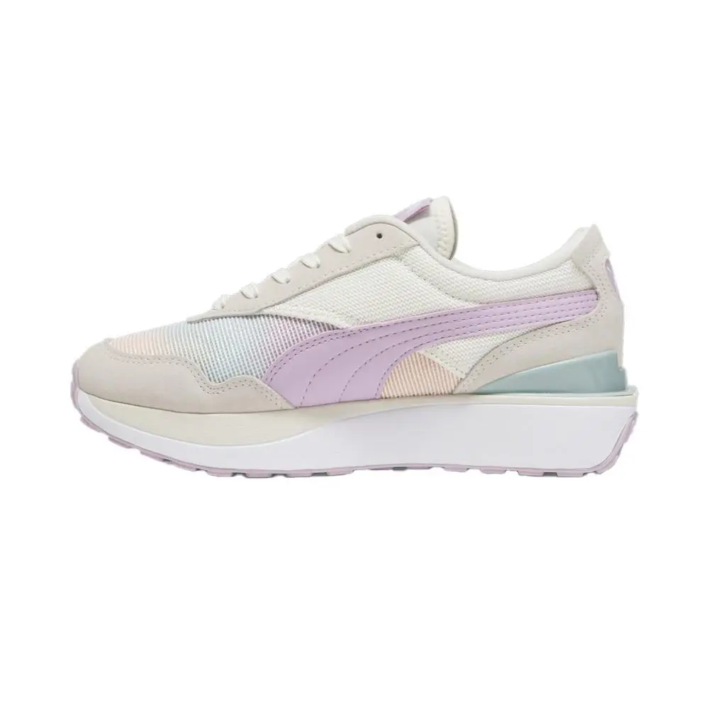 Puma shoes - PUMA Cruise Rider Summer Daze Lace Up - 39826601 - Off White, Purple 1