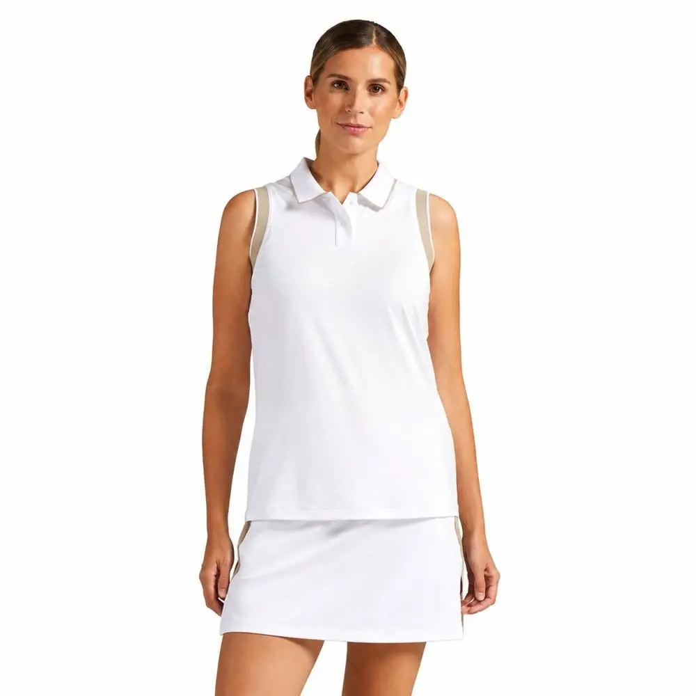 Puma clothing - Volition Solid Sleeveless Golf Polo - White Glow 0