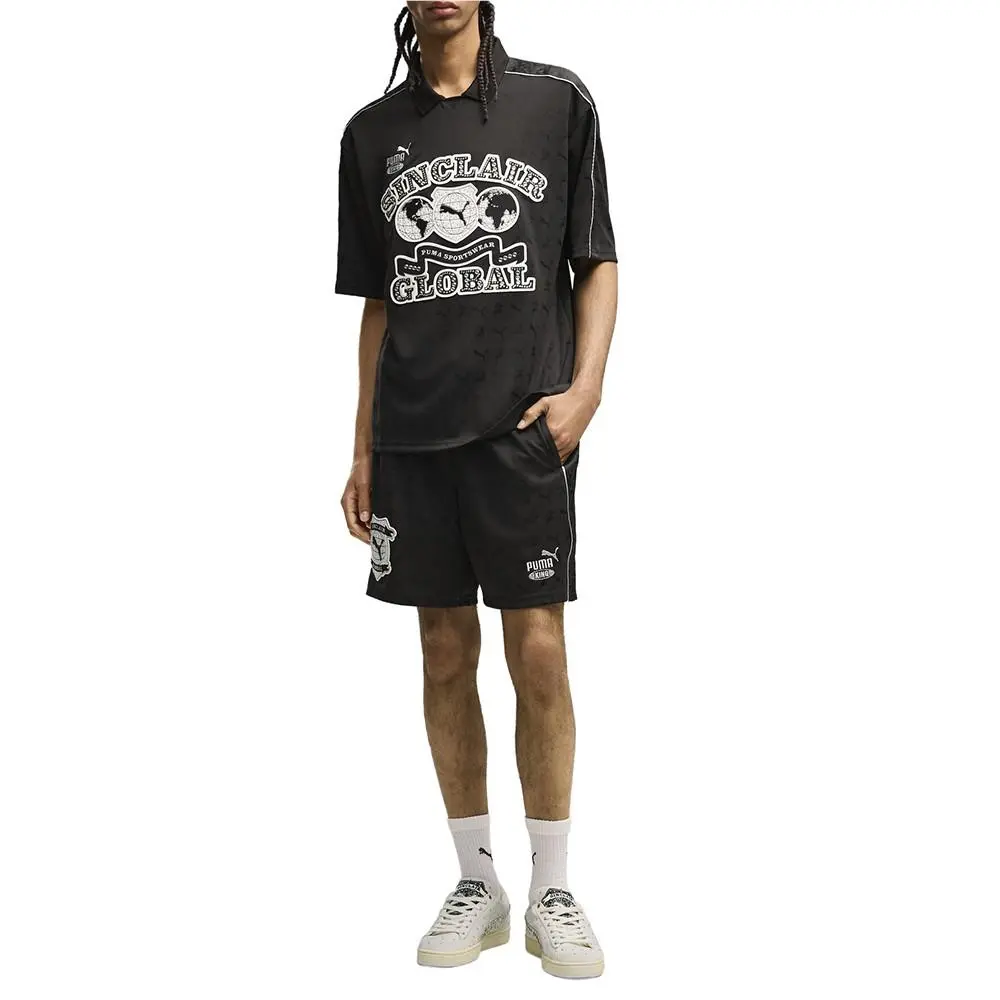 Puma clothing - PUMA  X Sinclair Collared Short Sleeve Soccer Jersey - 63758201 - Black 4