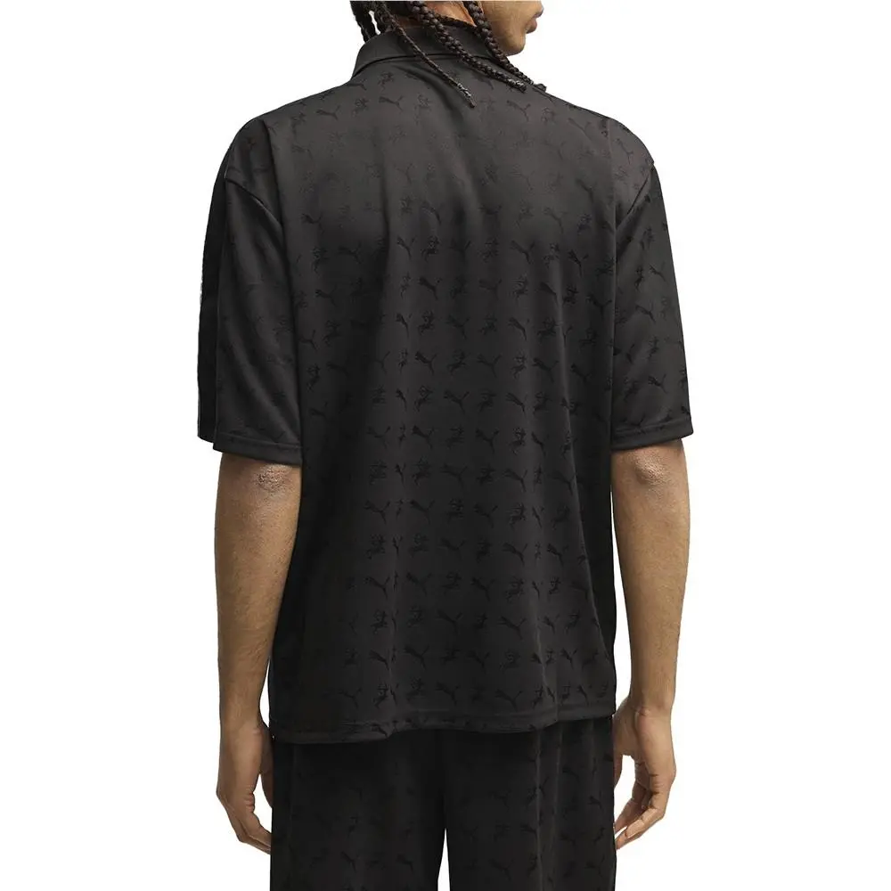 Puma clothing - PUMA  X Sinclair Collared Short Sleeve Soccer Jersey - 63758201 - Black 2