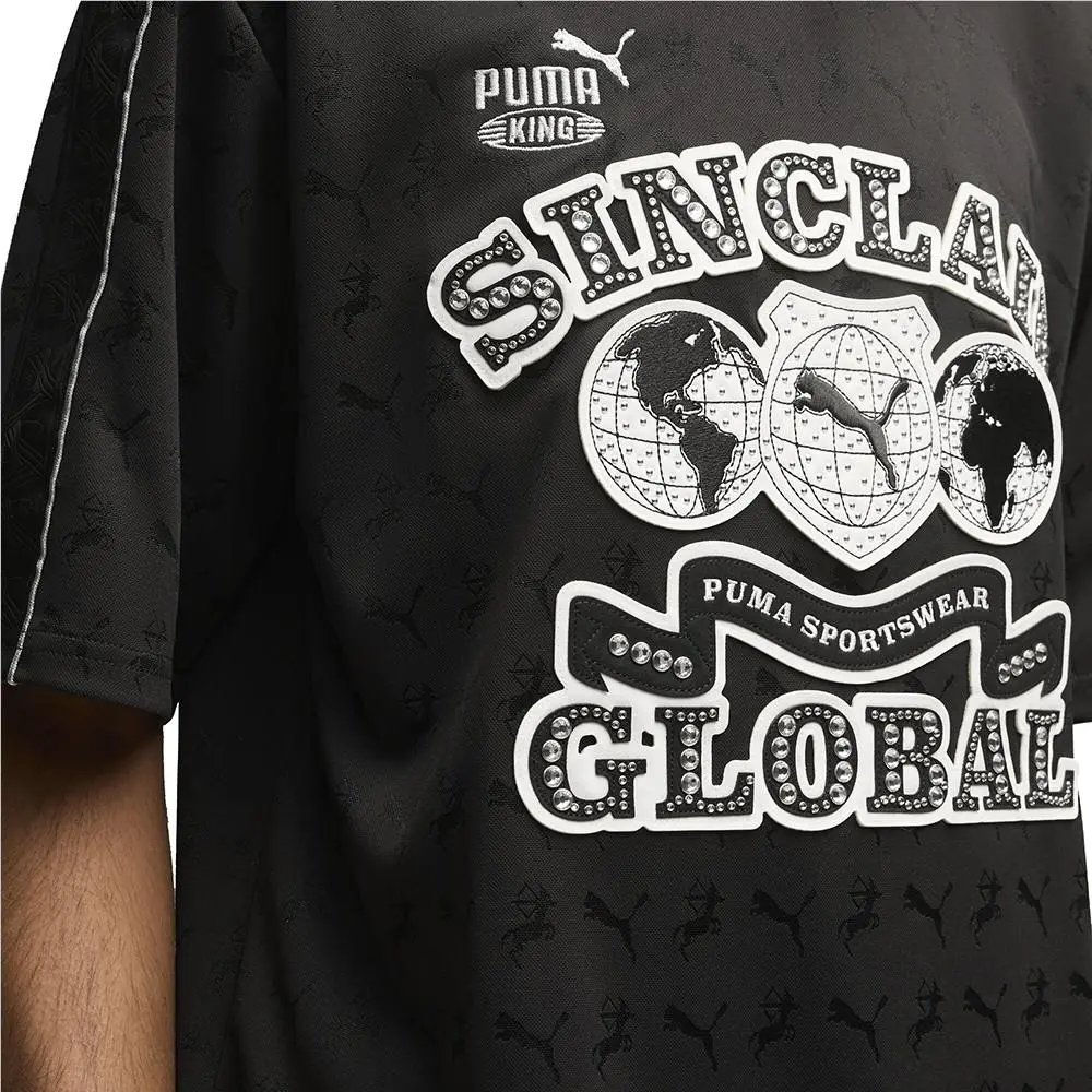 Puma clothing - PUMA  X Sinclair Collared Short Sleeve Soccer Jersey - 63758201 - Black 9
