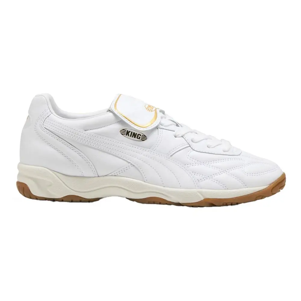 Puma King Indoor Lace Up Mens White Sneakers Casual Shoes 40168302
