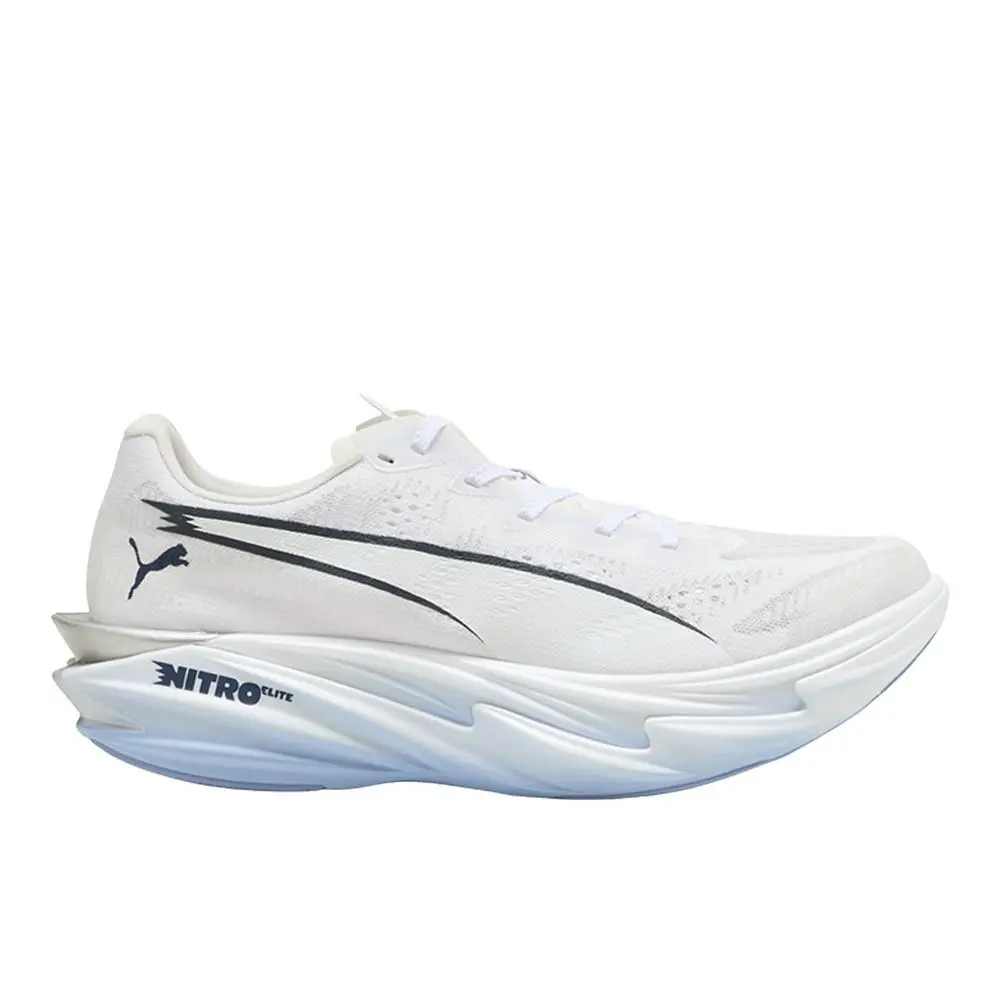 Deviate Nitro Elite 4 Running Womens White Sneakers Athletic Shoes 3121280 by Puma