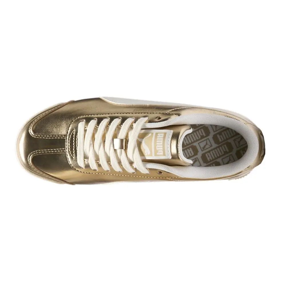 Puma shoes - PUMA Roma Chrome Metallic Lace Up - 39927801 - Gold 2