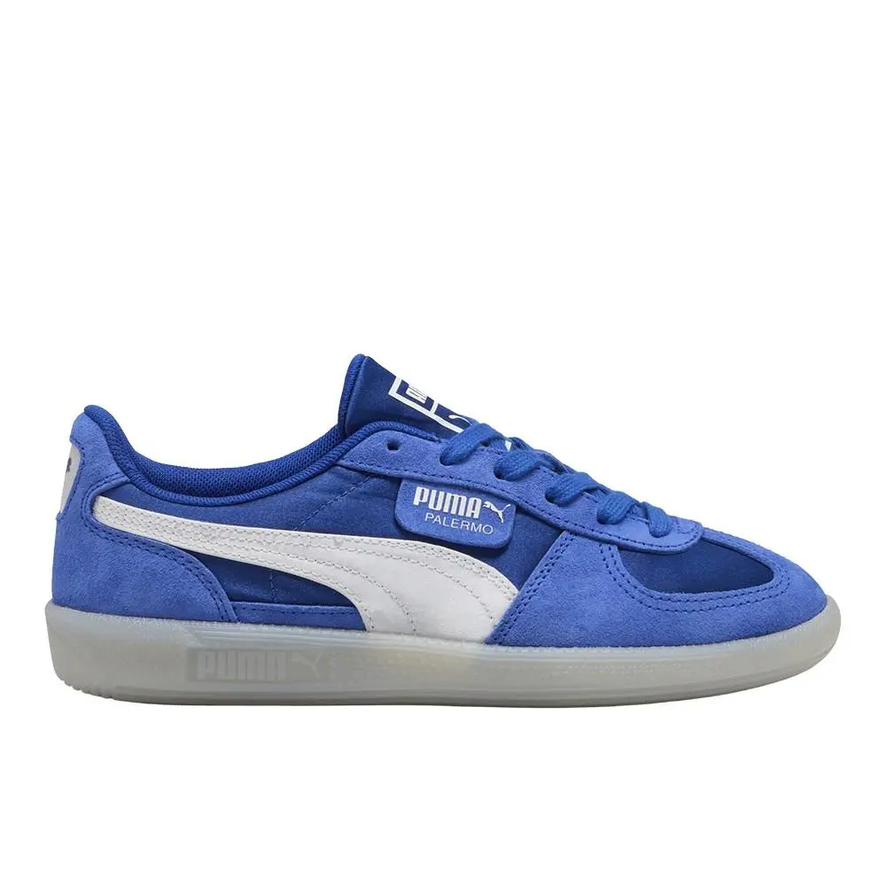 Puma Palermo Satin Lace Up Womens Blue Sneakers Casual Shoes 40231901