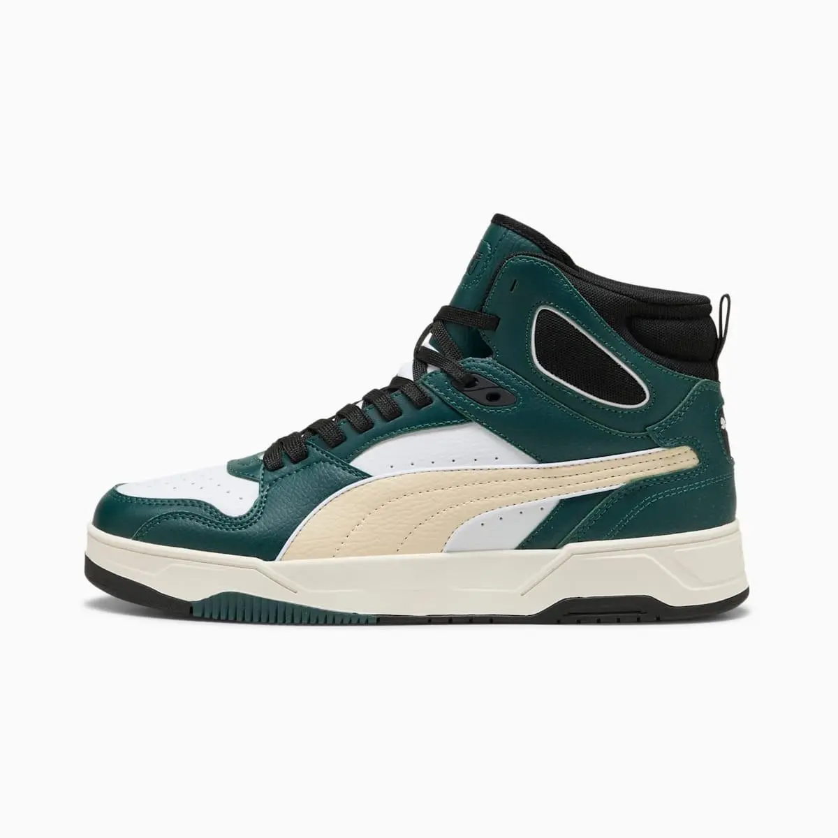 Puma - Mens Rbd Break Mid Shoes White/canvas/green Terrain Puma White/canvas/gr