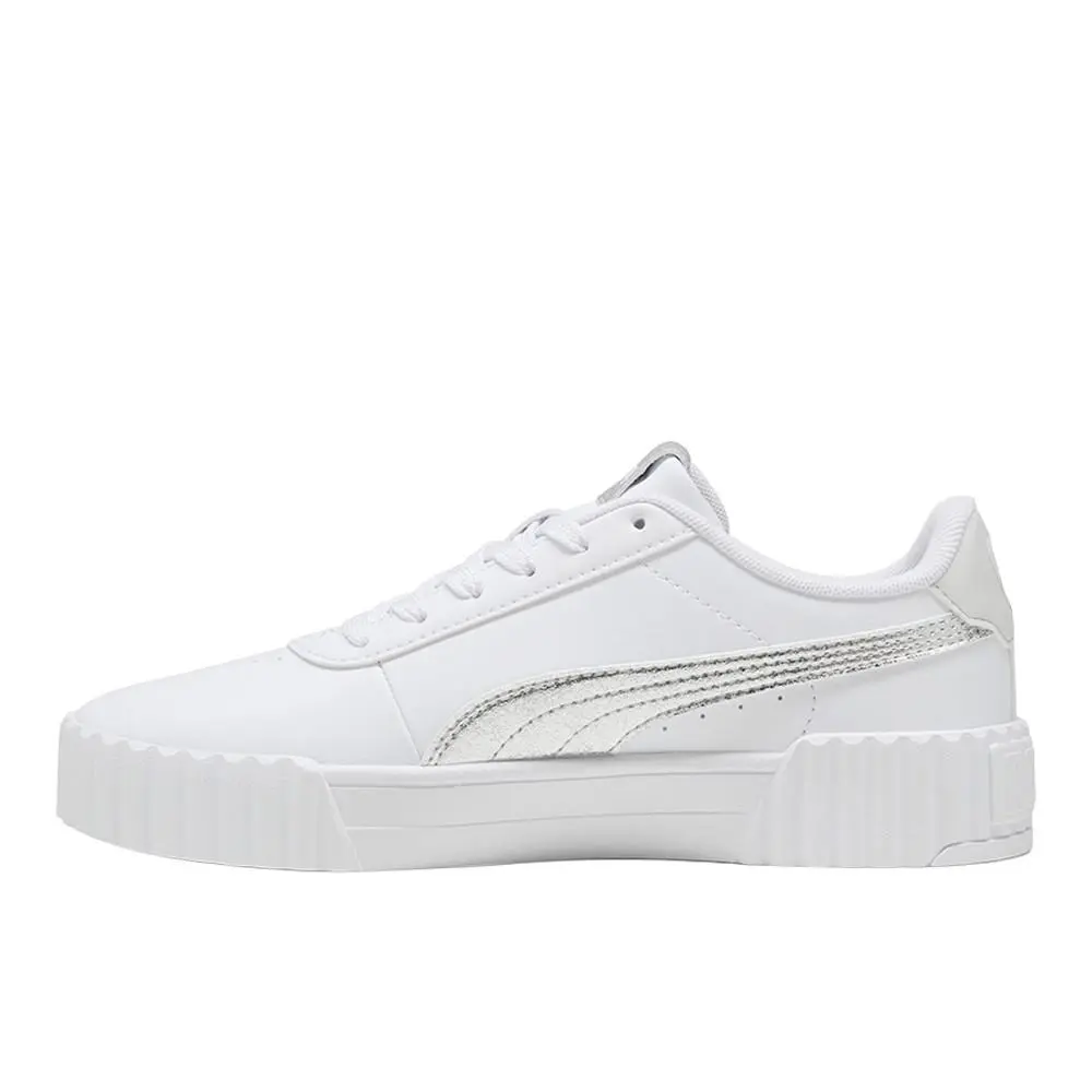 Puma shoes - PUMA Carina 3.0 Metallic Whisper Lace Up - 40451101 - White 1