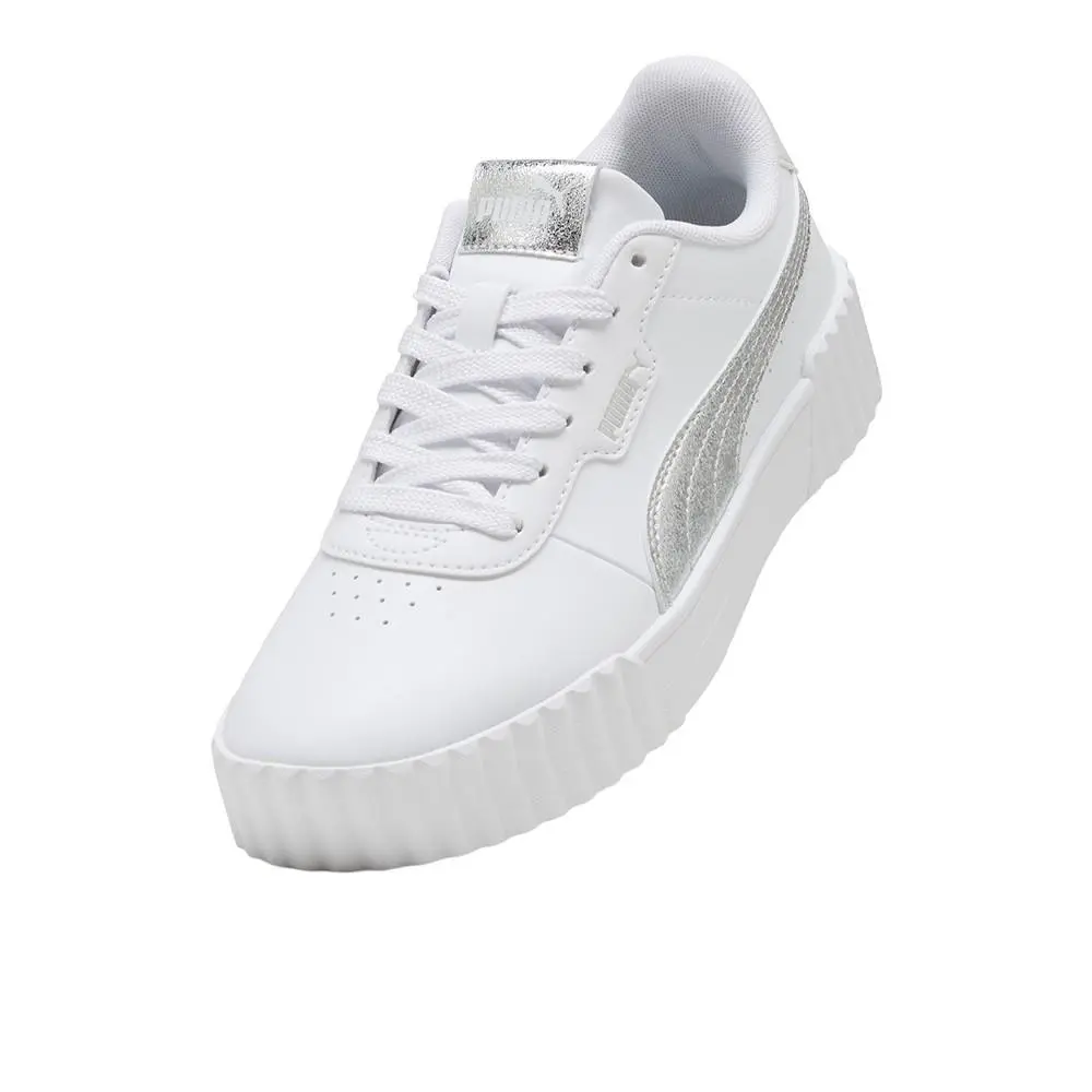 Puma shoes - PUMA Carina 3.0 Metallic Whisper Lace Up - 40451101 - White 4
