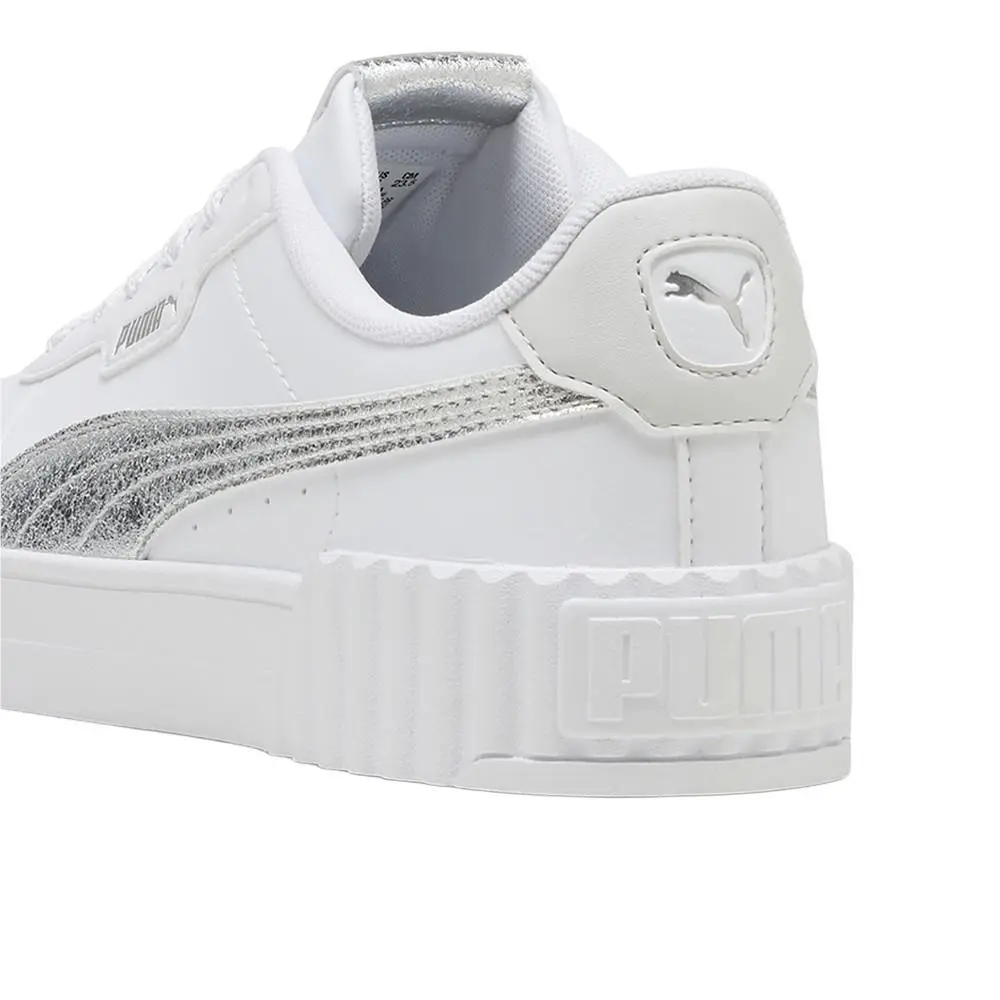 Puma shoes - PUMA Carina 3.0 Metallic Whisper Lace Up - 40451101 - White 13